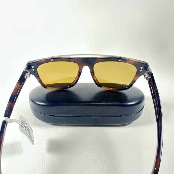 NWT Men’s Ferragamo Tortoise Sunglasses with Yellow Lenses - Picture 4 of 11